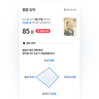 AI가 낭독을 코칭해주는 일러스트